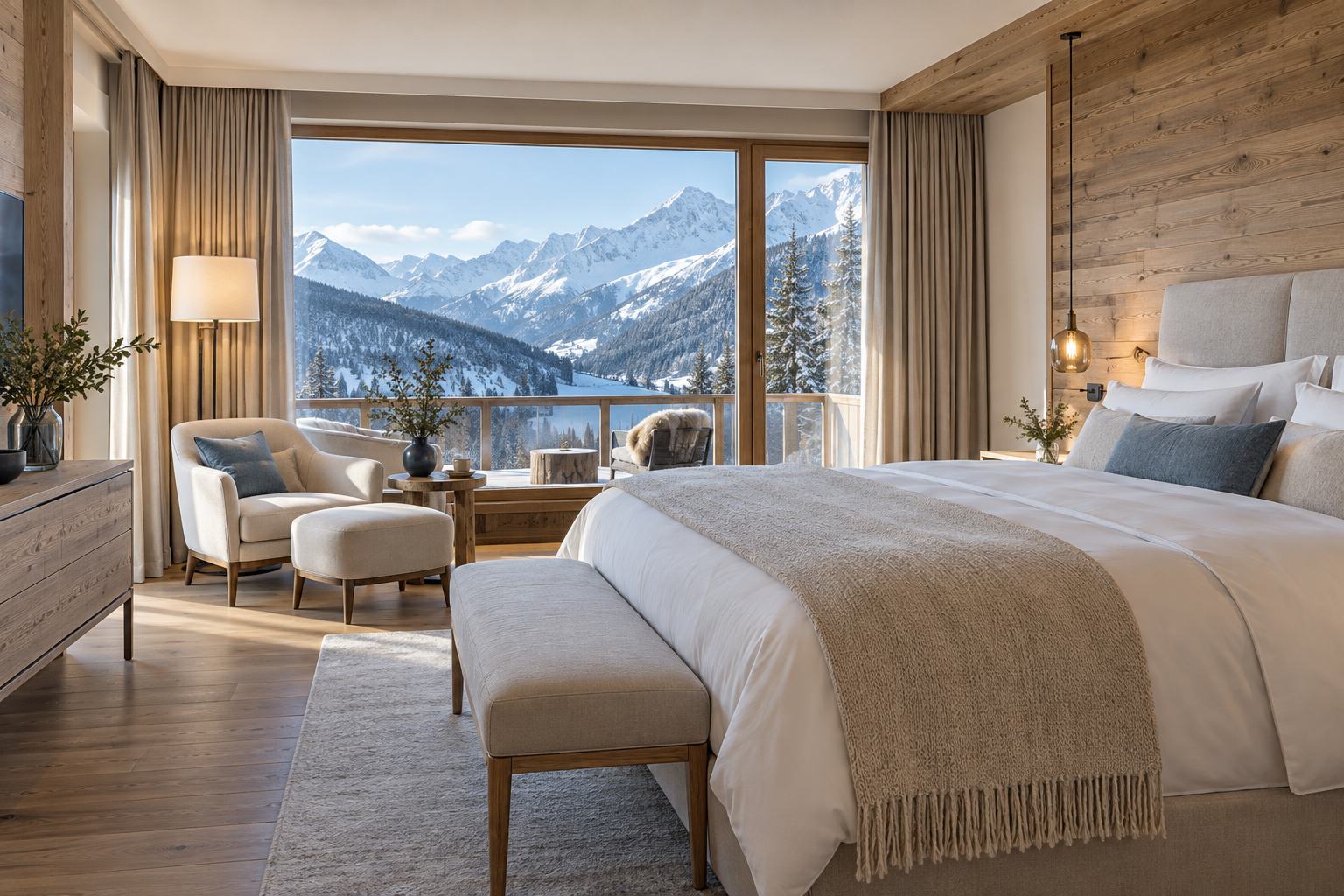 Illustrative hotel suite